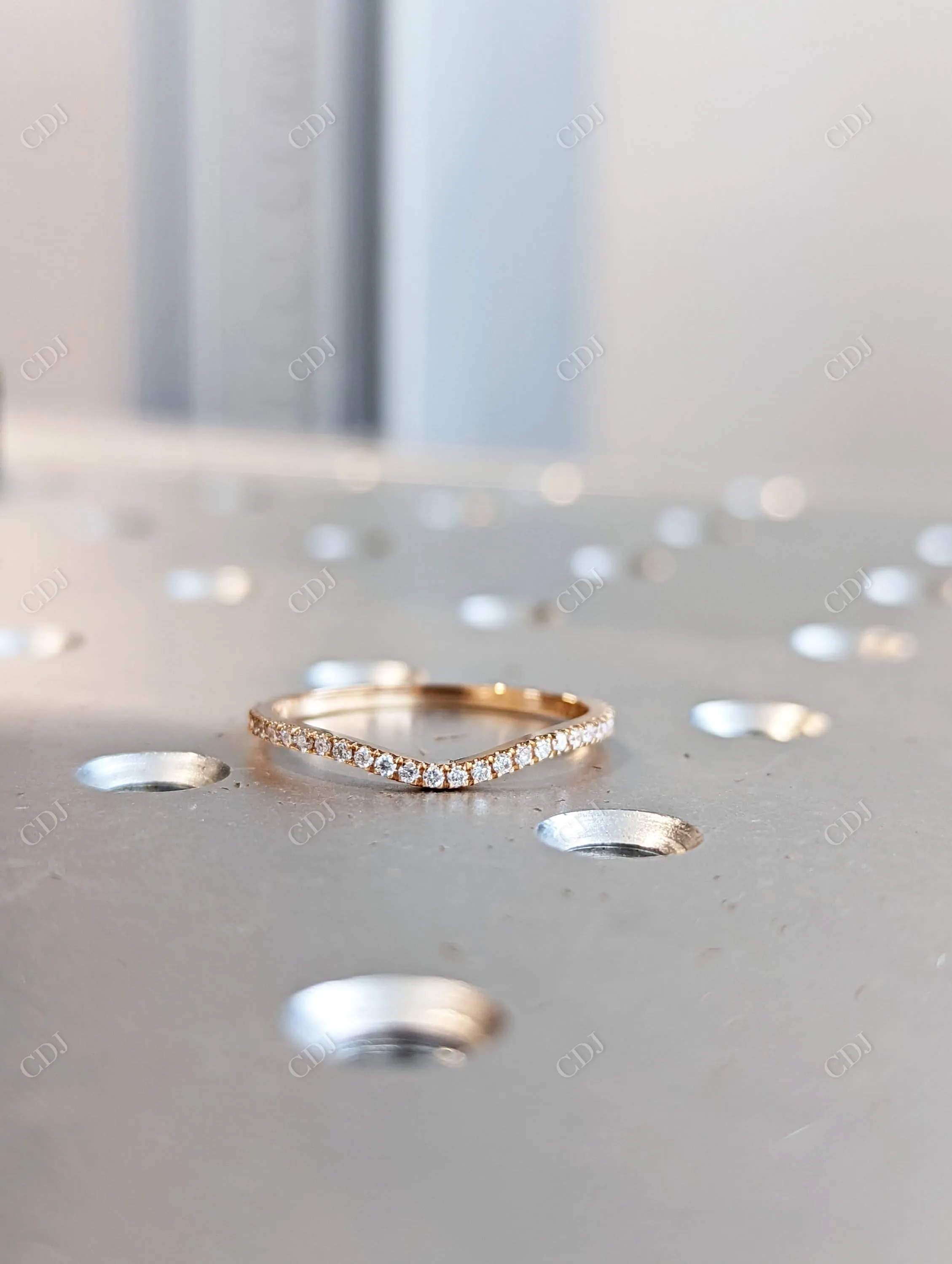 0.20CTW Round Pave Lab Grown Diamond Curved Band