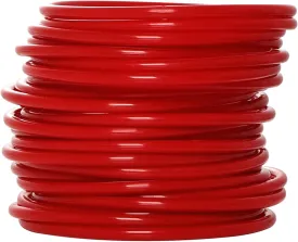 24 Pcs Plastic Ring Toss Game Carnival Rings Outdoor Toss Rings for Speed and Agility Practice Games, Bridal Shower Game, Game Booth