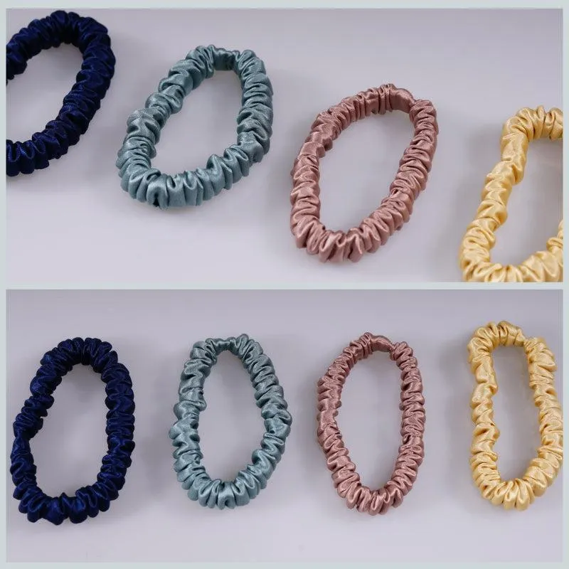 4 Pack Mini Silk Scrunchies - Morandi - dropshipping