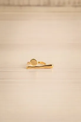 Acheron | Circle & Horizontal Line Ring