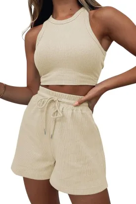 AUTOMET Womens 2 Piece Shorts Lounge Sets Two Piece Summer Workout Outfits Beach Vacation Trendy 2025 Clothes