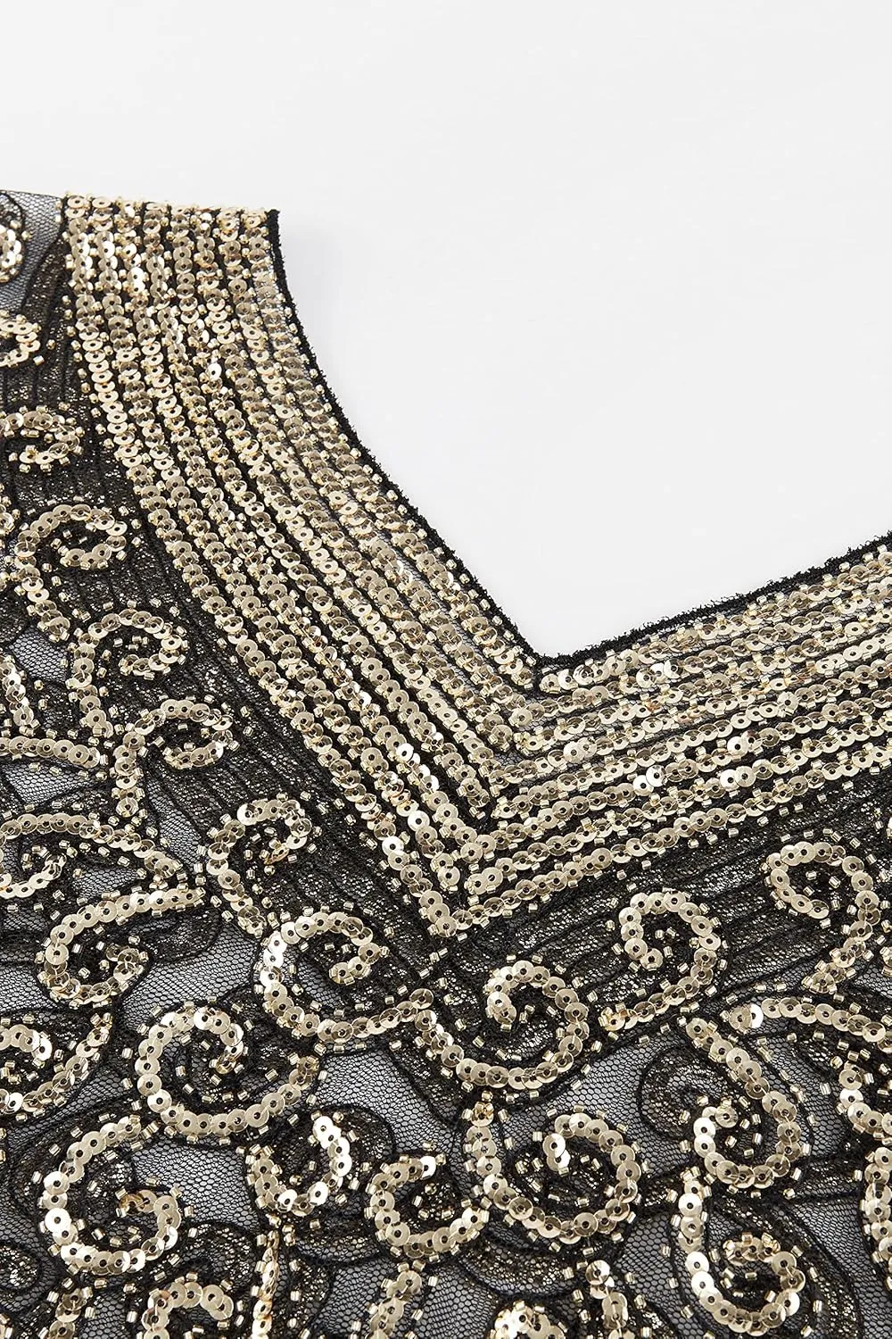 BABEYOND 1920s Shawl Wraps Long Fringed Evening Cape Sequin Beaded Party Shawl
