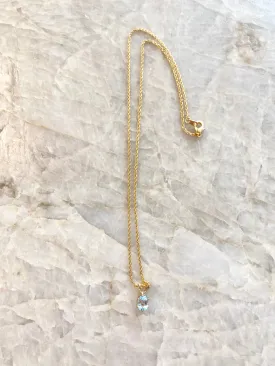 Baby Blue Stone Necklace (Vintage)
