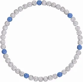 Baseball Necklace Beaded for Men, Bling Ice 16in/18in/20in Shiny Baseball Chain Stuff, Rhinestone Inspired Discoball Baseball Accessories Drip Necklaces Gifts for Player Team Lovers Father