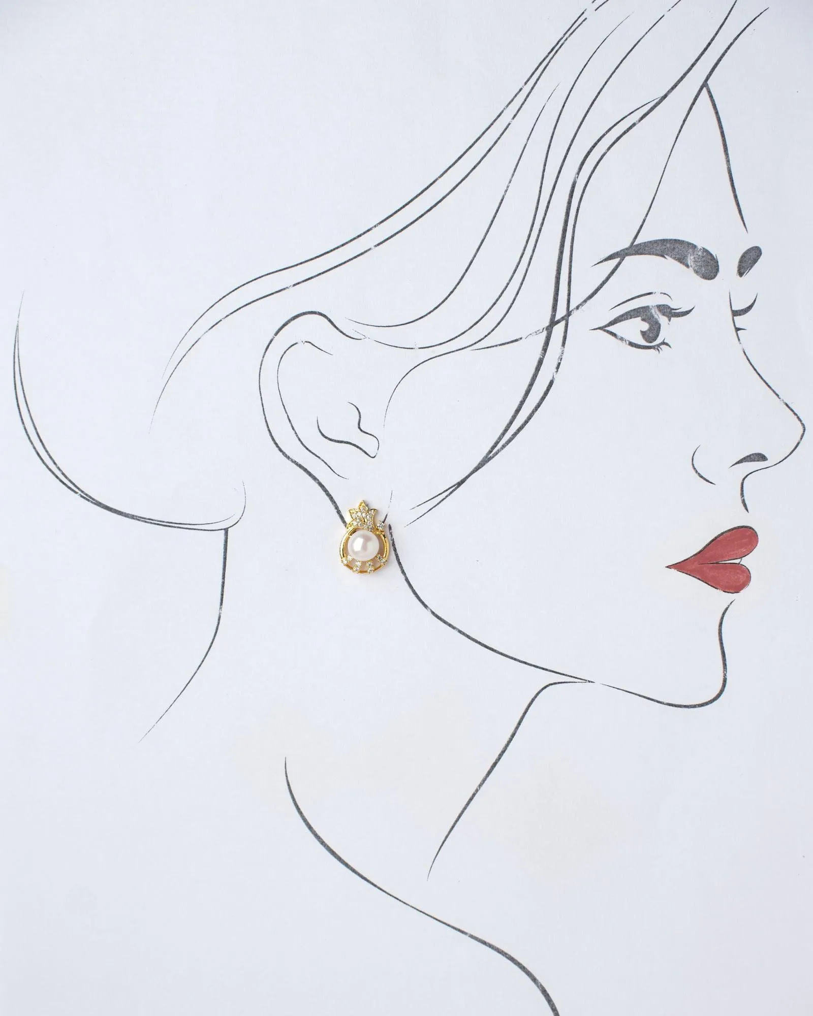 Beautiful Stud Pearl Earring