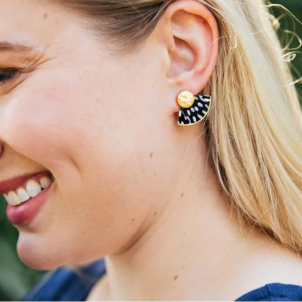 Brackish Hiott Guinea Feather Earrings