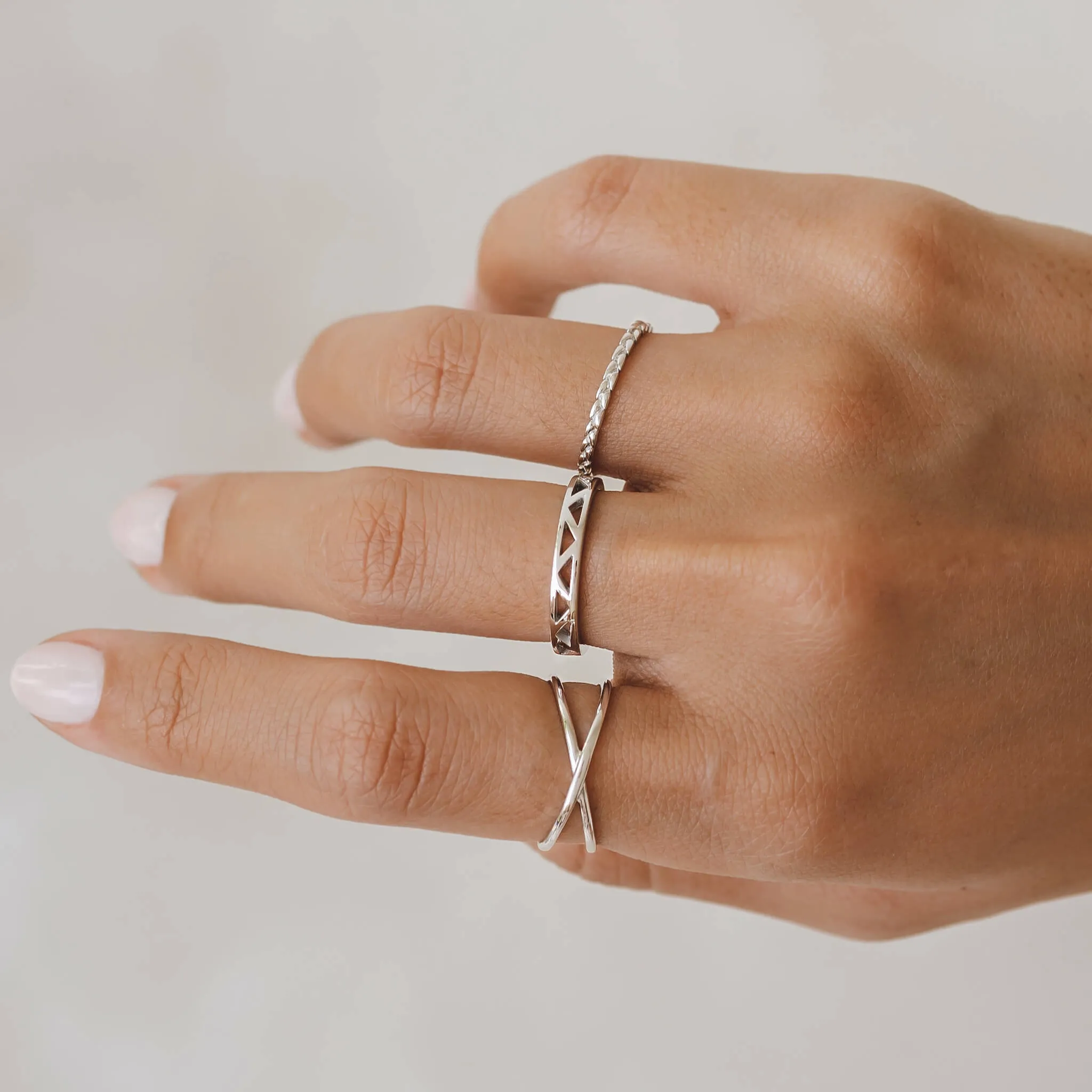 Braided Silver Ring - Lillian