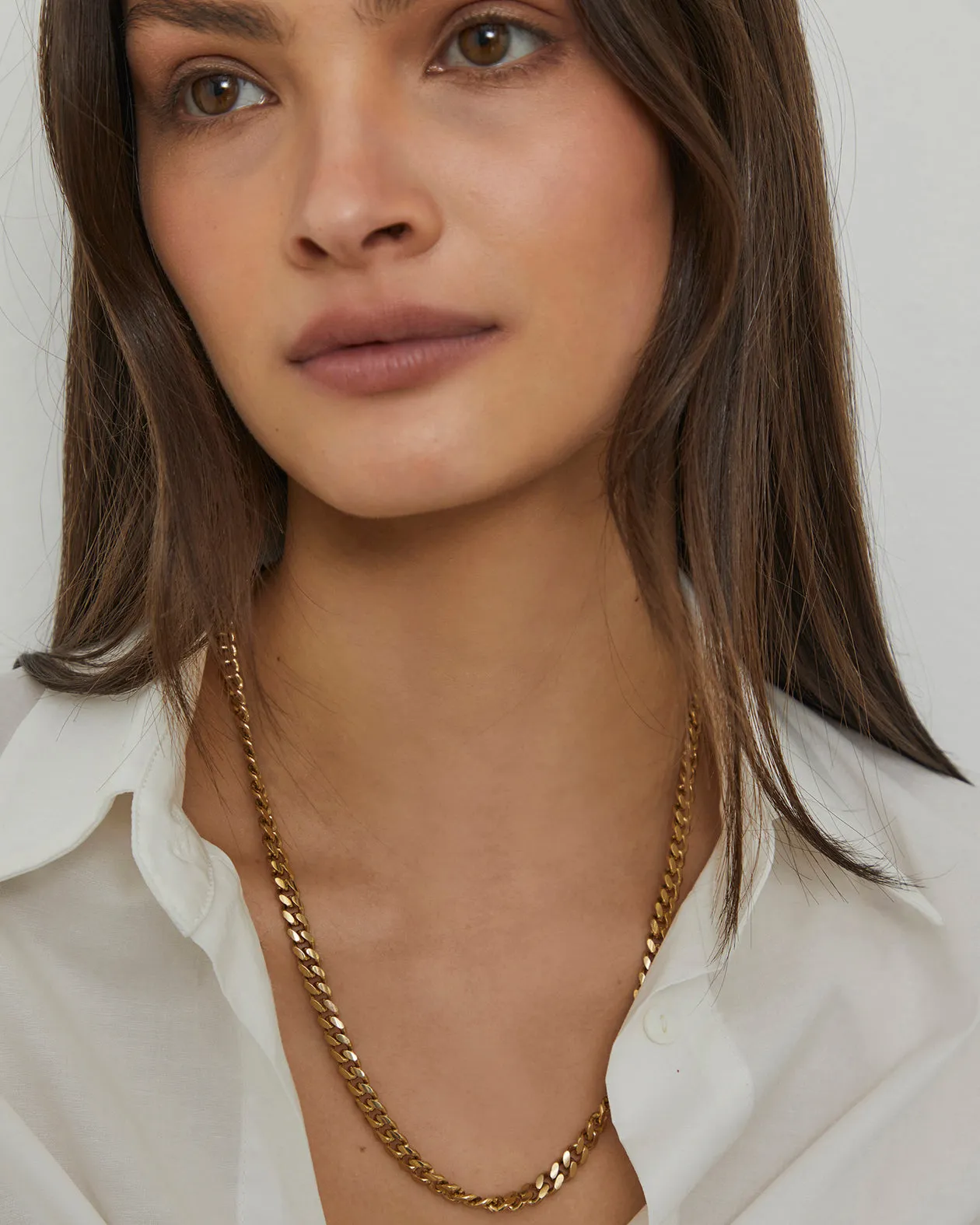 Chunky Curb Necklace | Gold