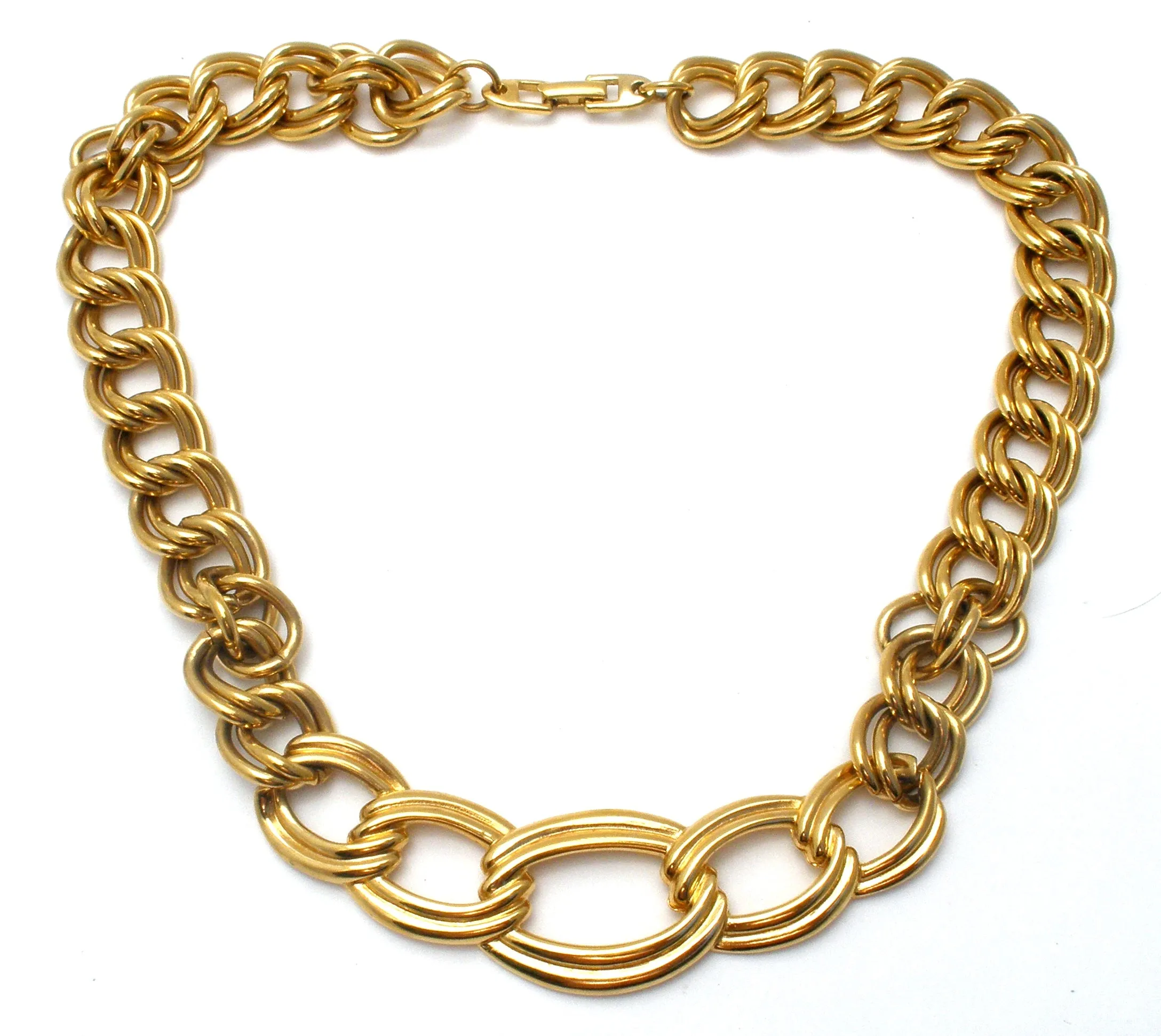 Chunky Napier Link Chain Necklace Vintage
