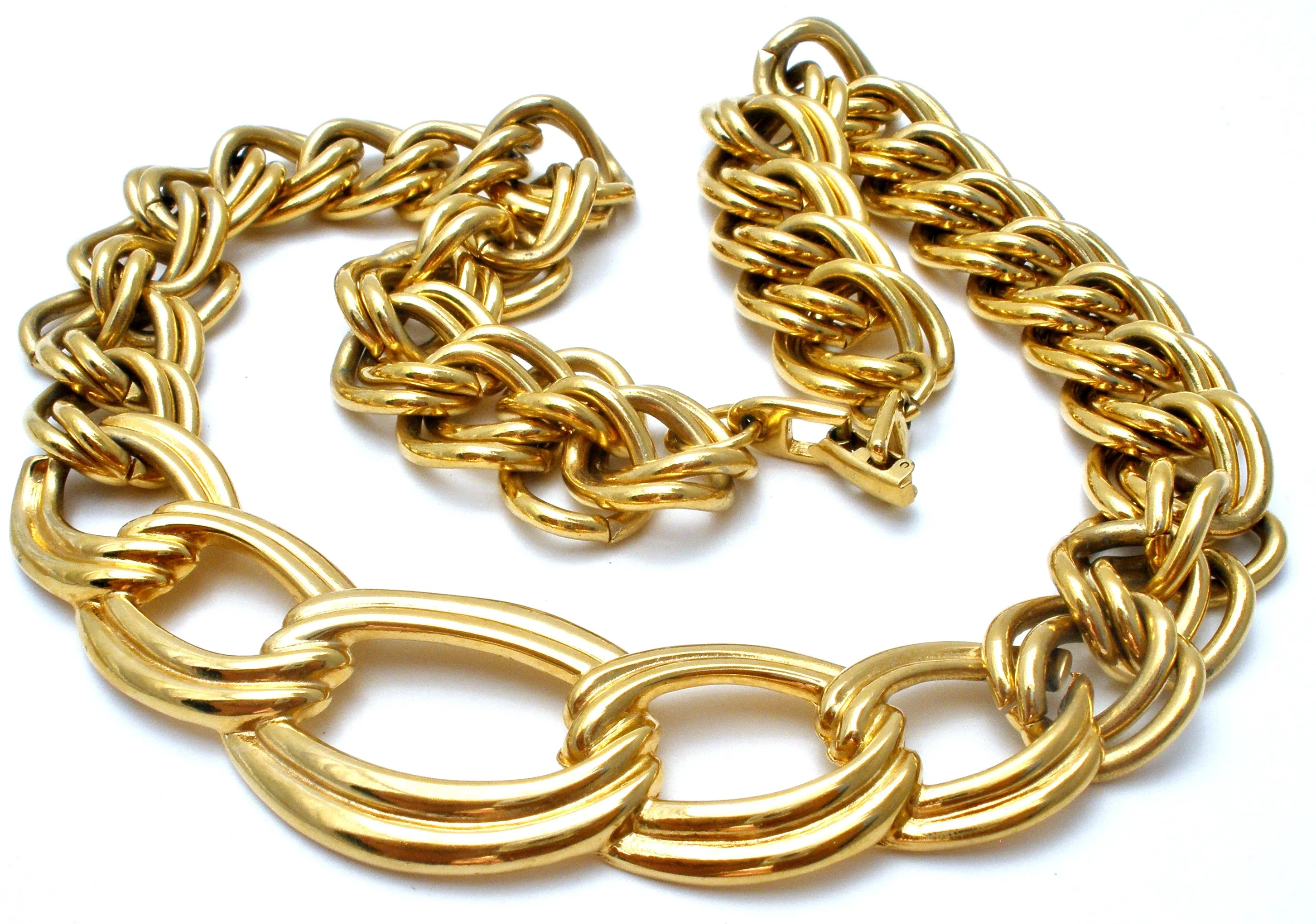 Chunky Napier Link Chain Necklace Vintage