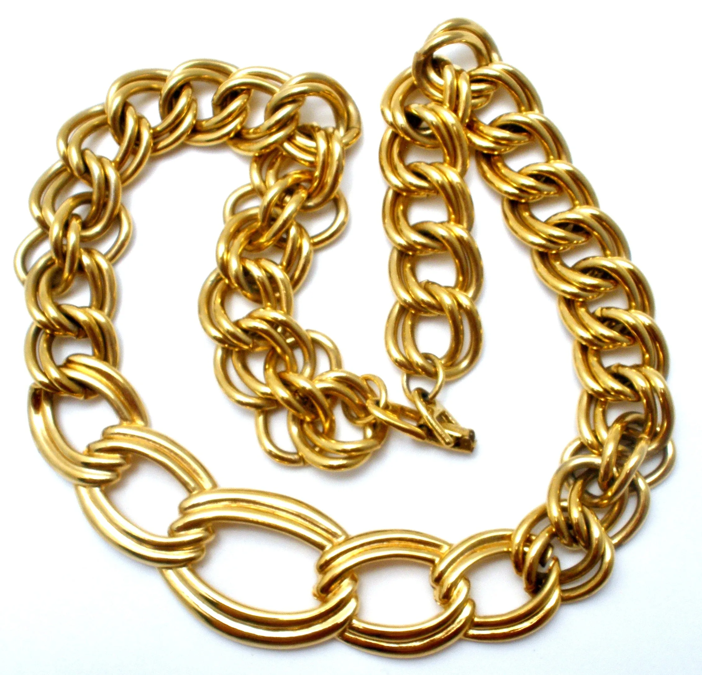 Chunky Napier Link Chain Necklace Vintage