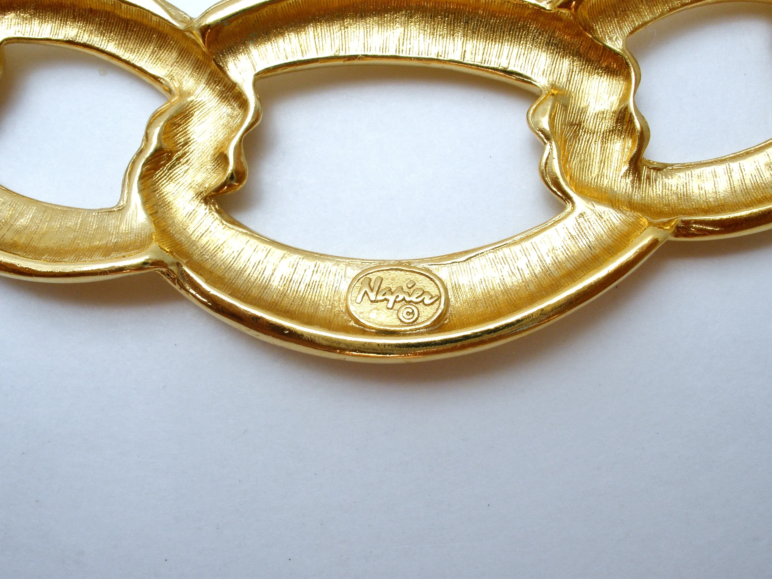 Chunky Napier Link Chain Necklace Vintage