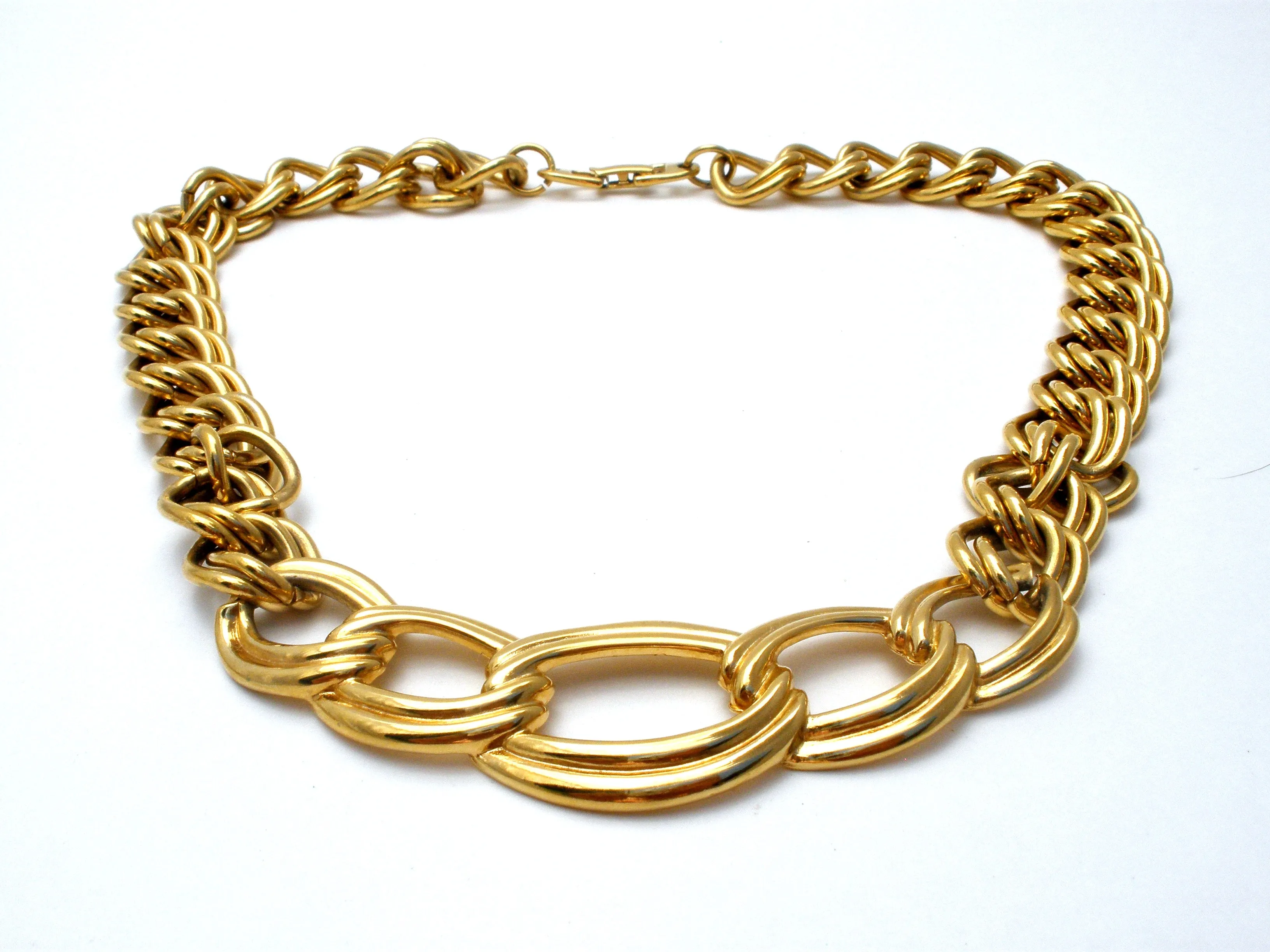 Chunky Napier Link Chain Necklace Vintage