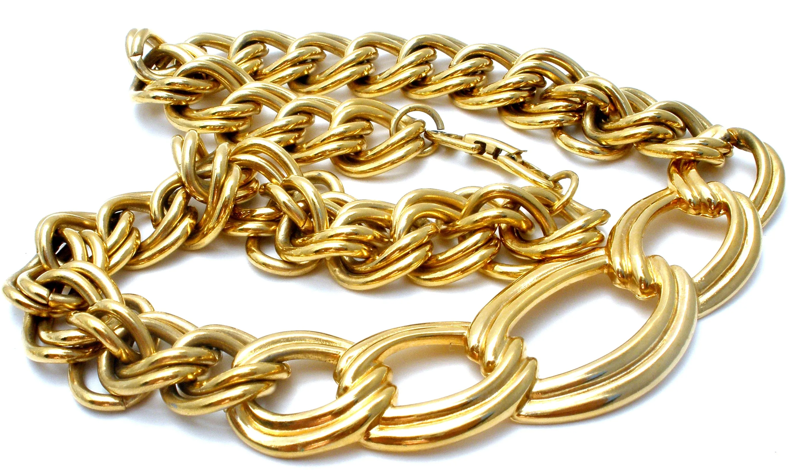 Chunky Napier Link Chain Necklace Vintage