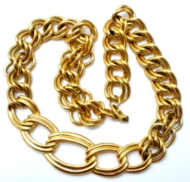 Chunky Napier Link Chain Necklace Vintage