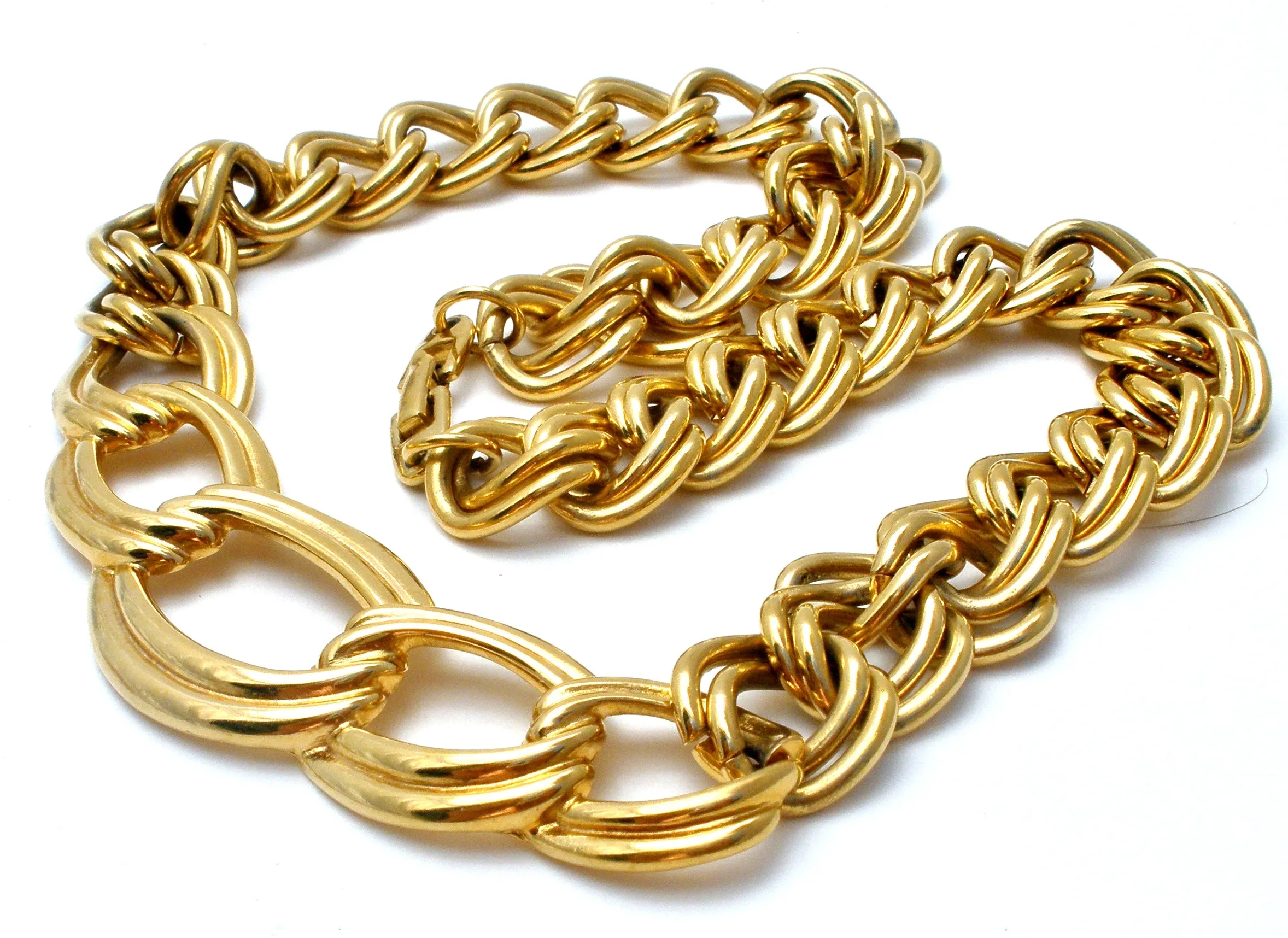 Chunky Napier Link Chain Necklace Vintage