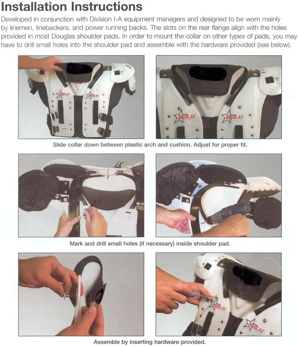 Douglas Football Butterfly Restrictor Cowboy Collar | Attach to Shoulder Pads