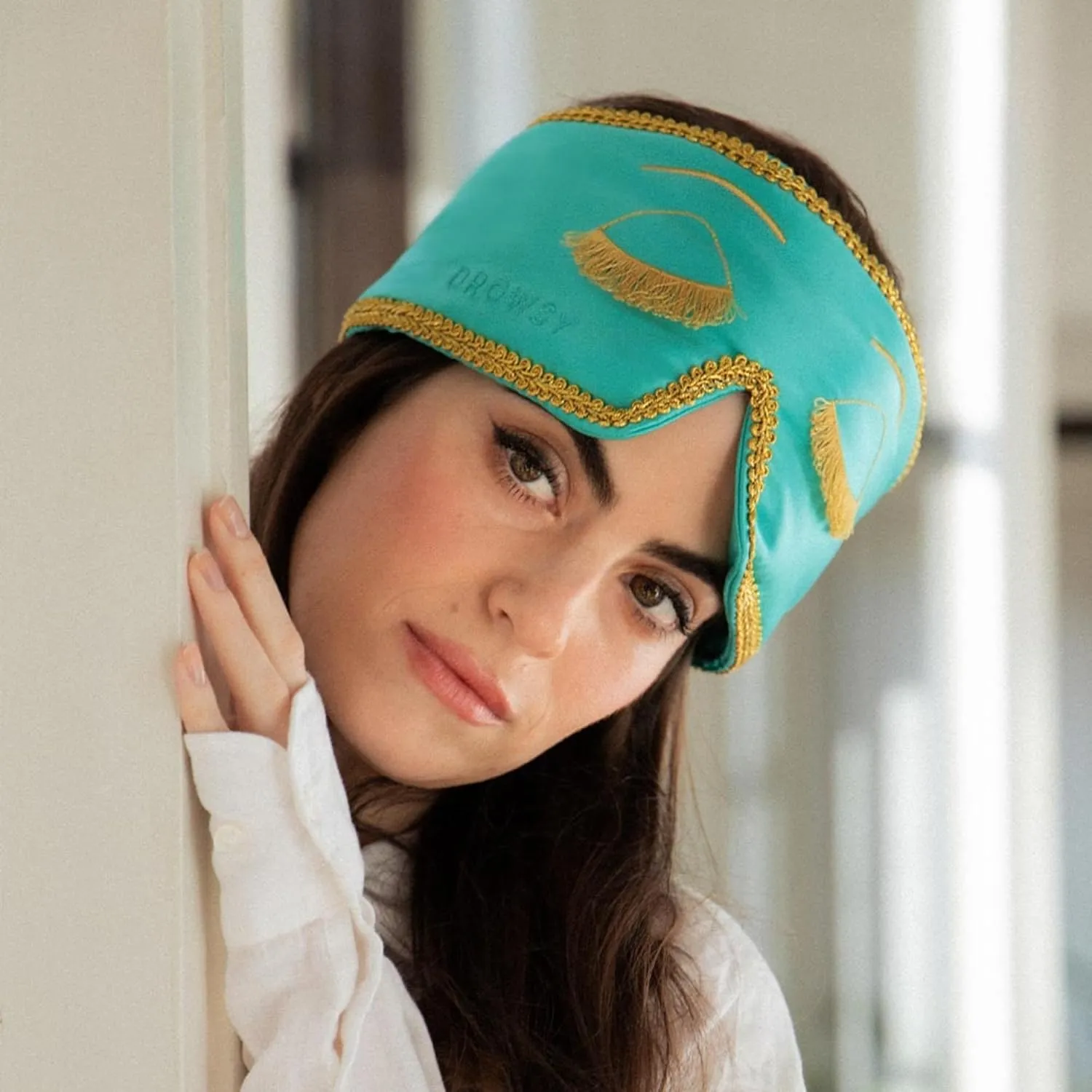 DROWSY Breakfast at Drowsy Silk Sleep Mask  100% Pure Mulberry Silk, Total Blackout, Ultra-Soft & Skin Hydrating for Beauty Sleep & Relaxation, Fully Adjustable