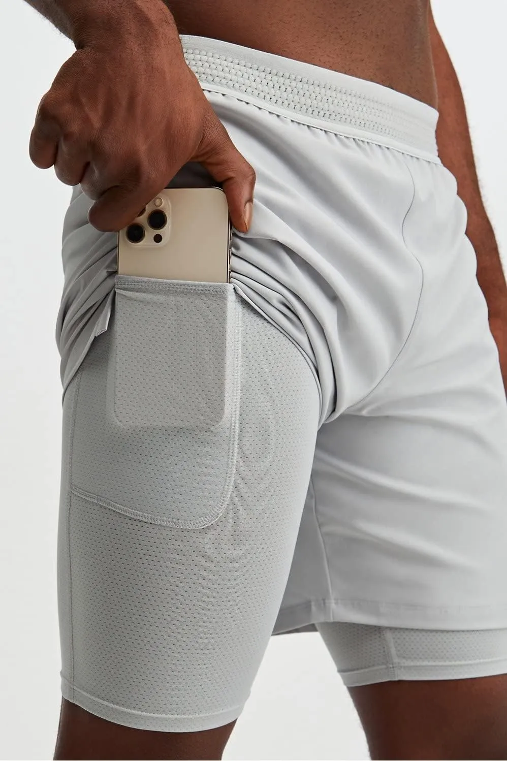 Fabletics Men's The Fundamental Short (Lined), Workout, Running, Training, Gym, Yoga, Ultra Lightweight, Athletic