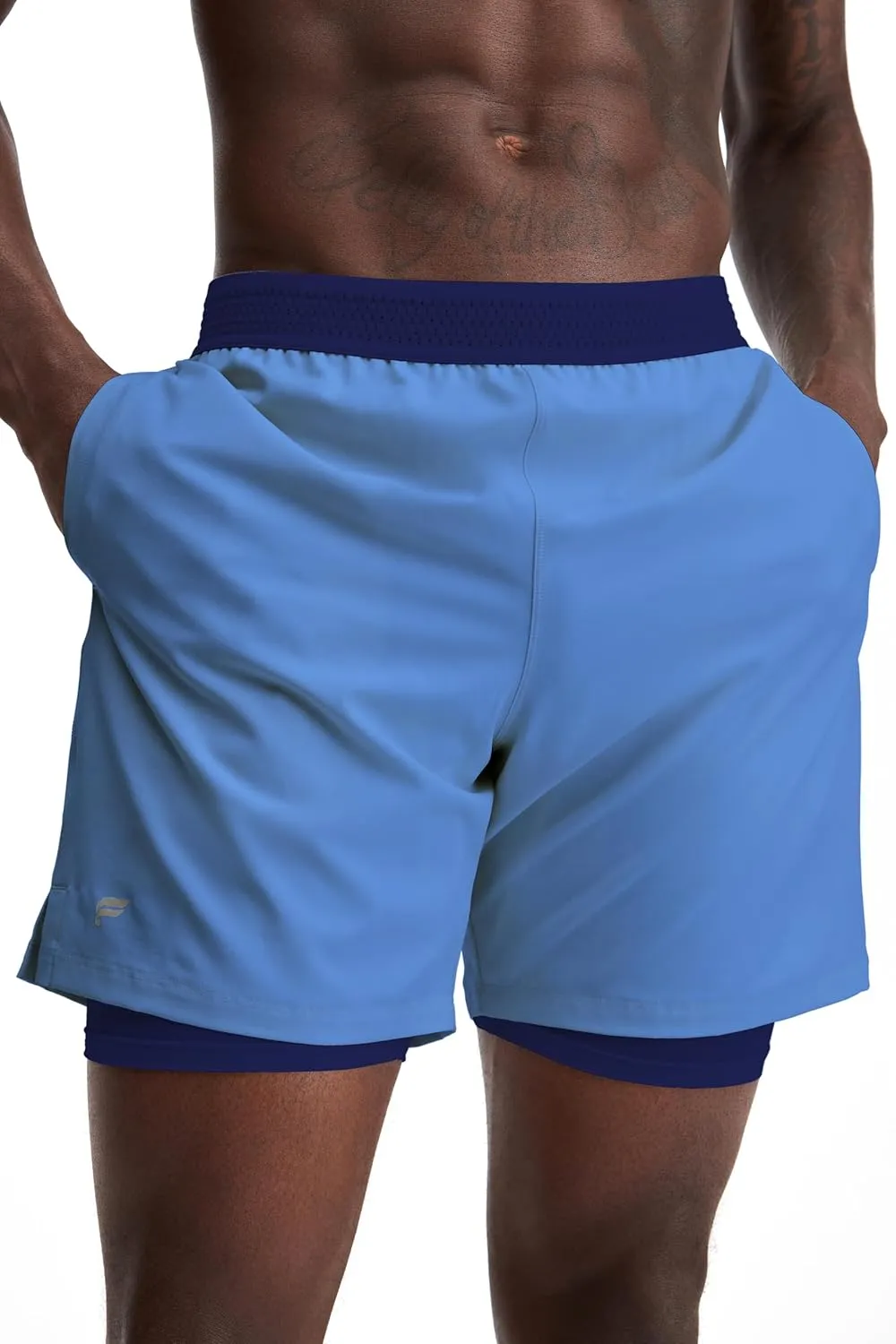 Fabletics Men's The Fundamental Short (Lined), Workout, Running, Training, Gym, Yoga, Ultra Lightweight, Athletic