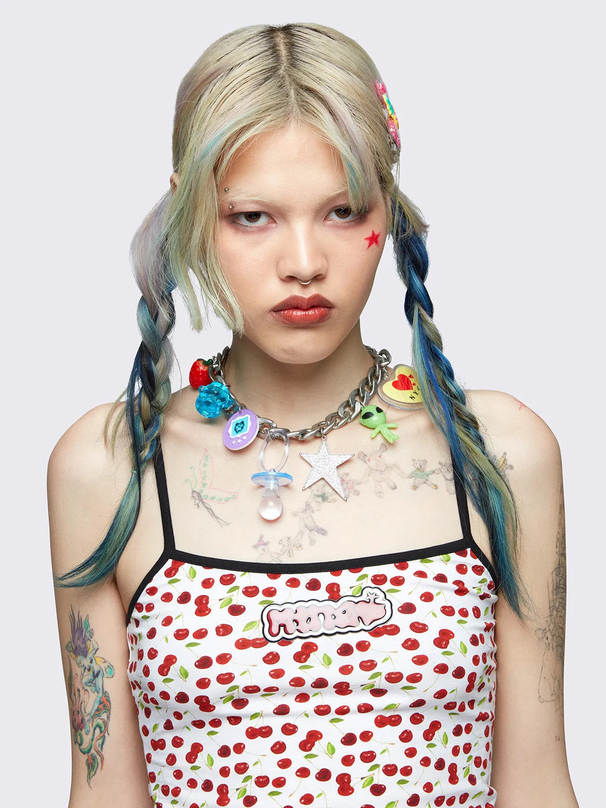 Funkytown Curb Chain Charm Necklace