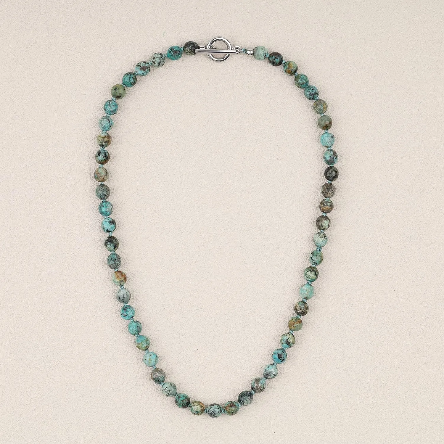 GAVU Hand-knotted Men's Beaded Necklace, Crystal Necklace for Men