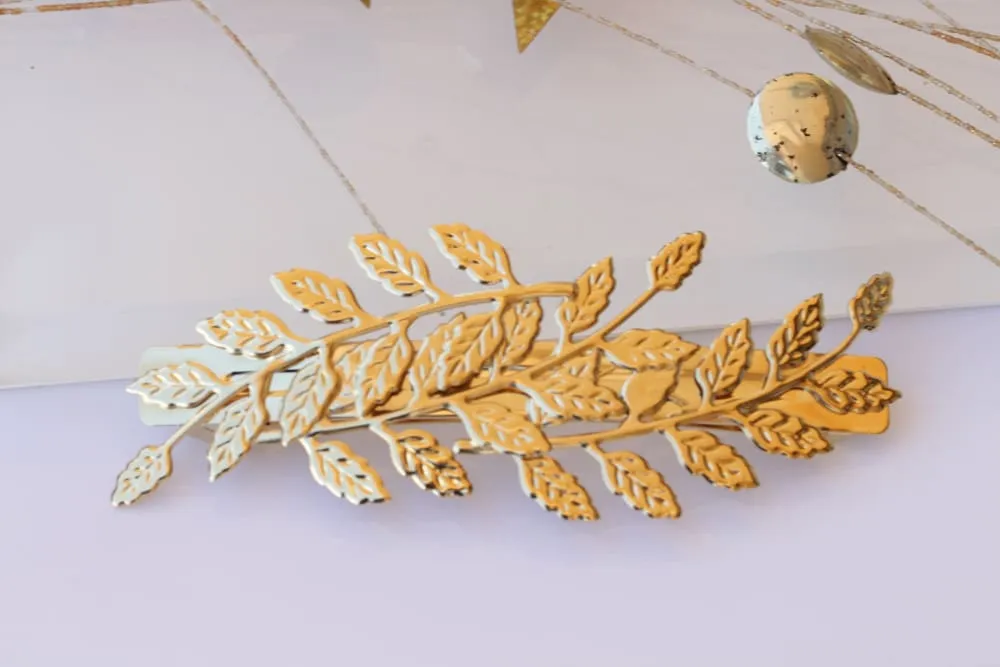 GOLD LEAF BARRETTE