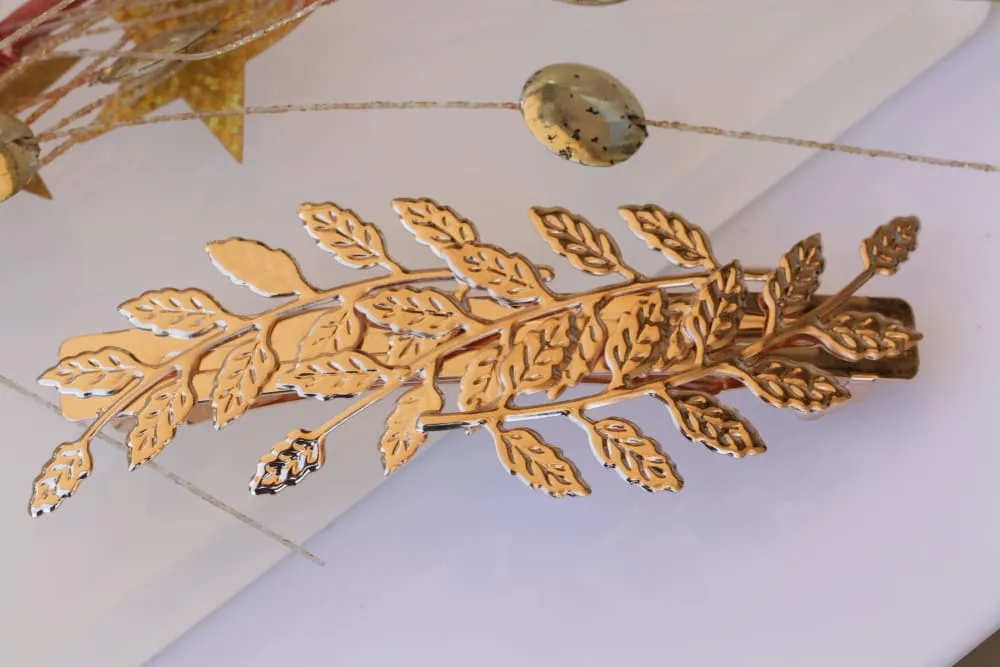 GOLD LEAF BARRETTE