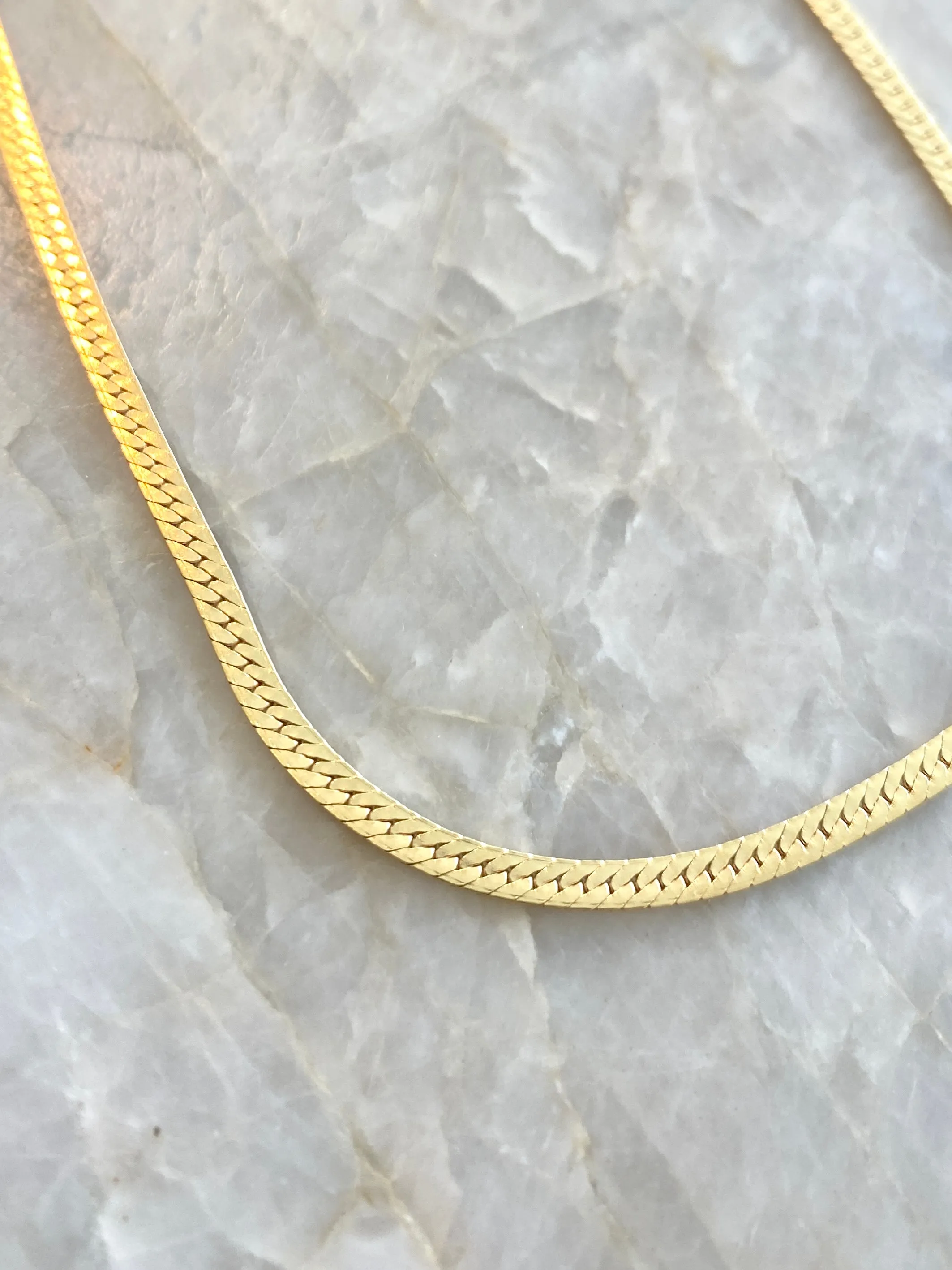 Goldfilled 2.5mm Herringbone Necklace (multiple lengths available)