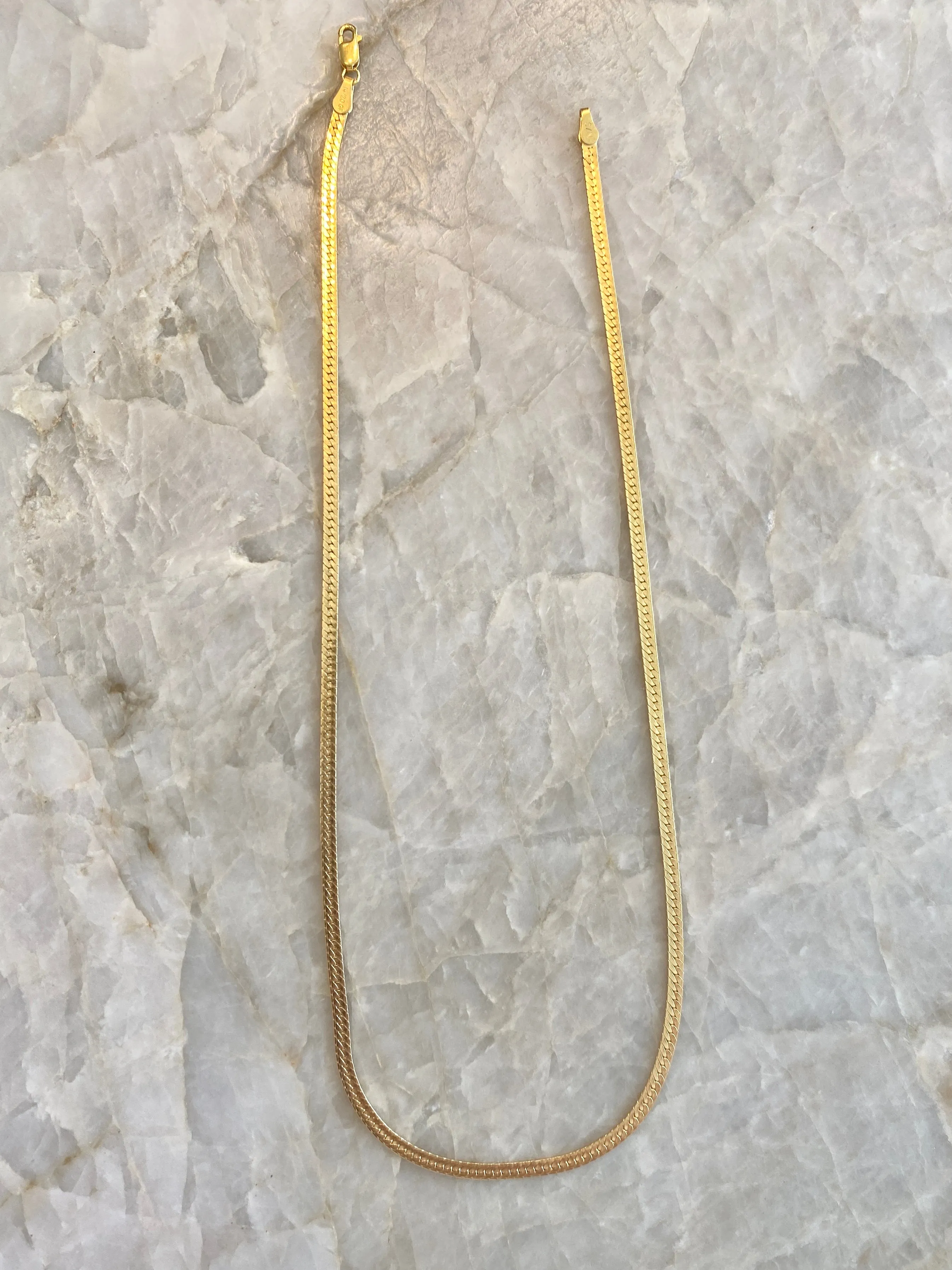 Goldfilled 2.5mm Herringbone Necklace (multiple lengths available)