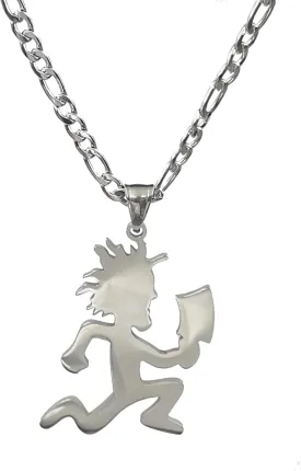 ICP necklace, Juggalo necklace, 925 sterling silver Jugallo Hatchetman Necklace, hatchetman necklace, insane clown necklaces, hatchet man chain,Pendant Charm for men and woman with 24" choose chain