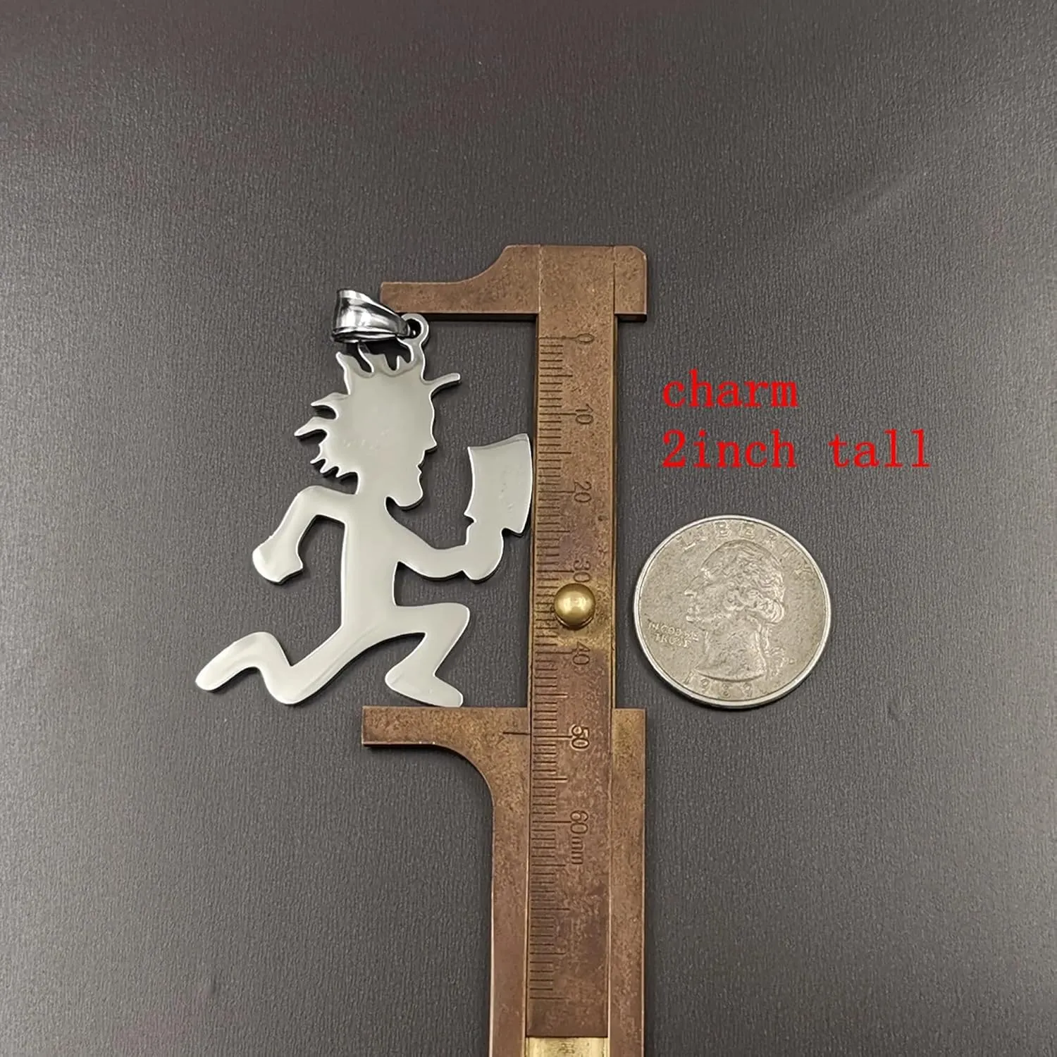 ICP necklace, Juggalo necklace, 925 sterling silver Jugallo Hatchetman Necklace, hatchetman necklace, insane clown necklaces, hatchet man chain,Pendant Charm for men and woman with 24" choose chain