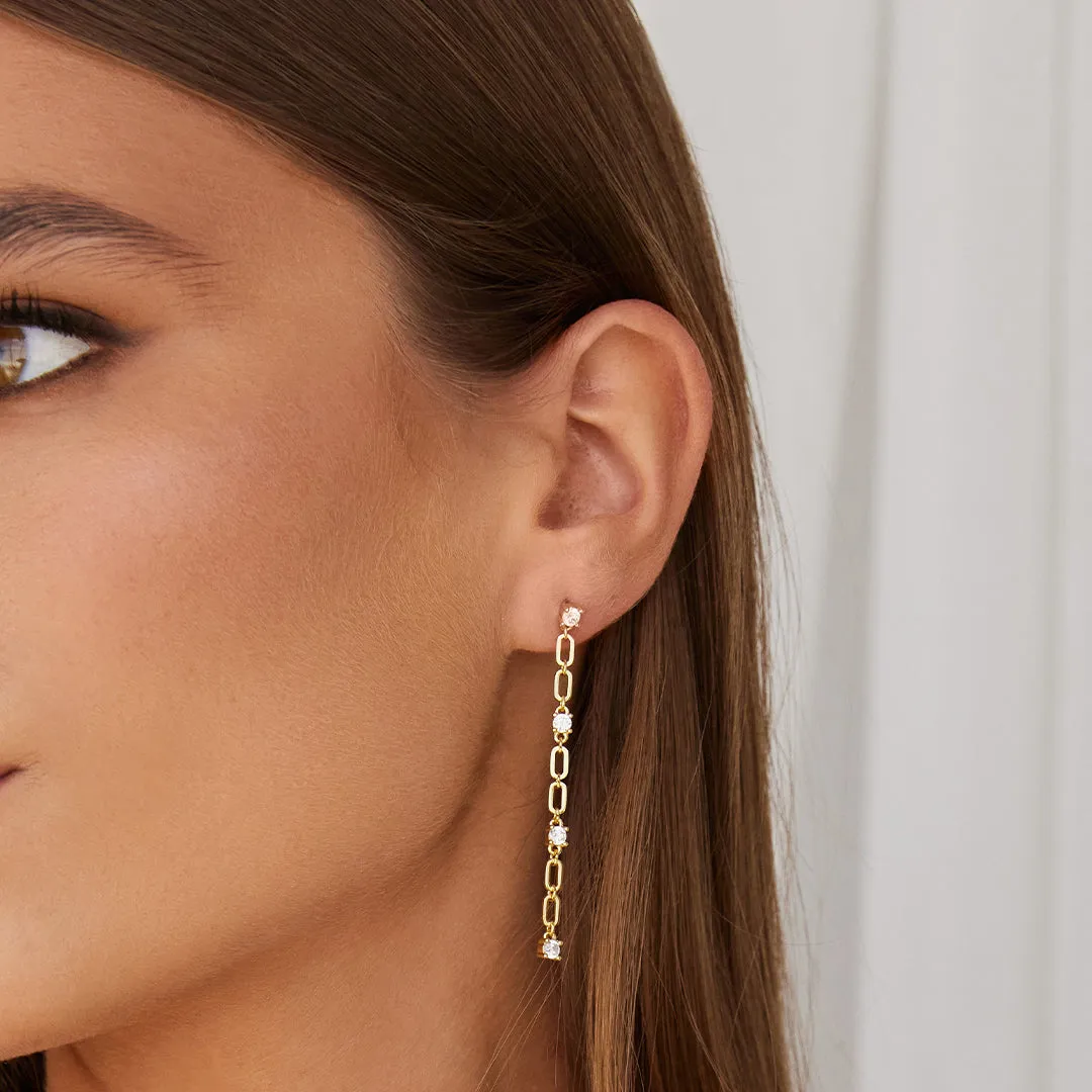 Jacinta Drop Earrings Gold