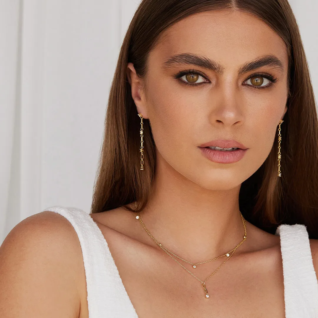 Jacinta Drop Earrings Gold