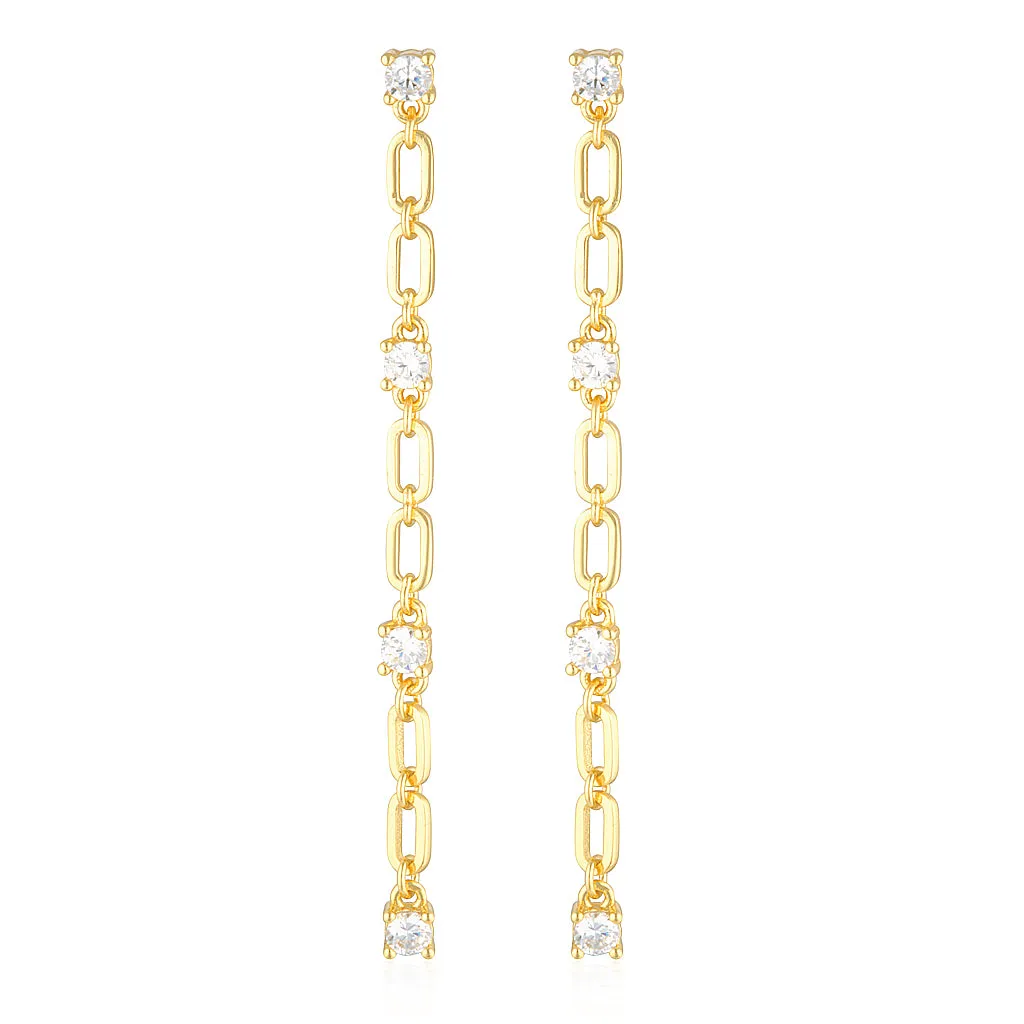 Jacinta Drop Earrings Gold
