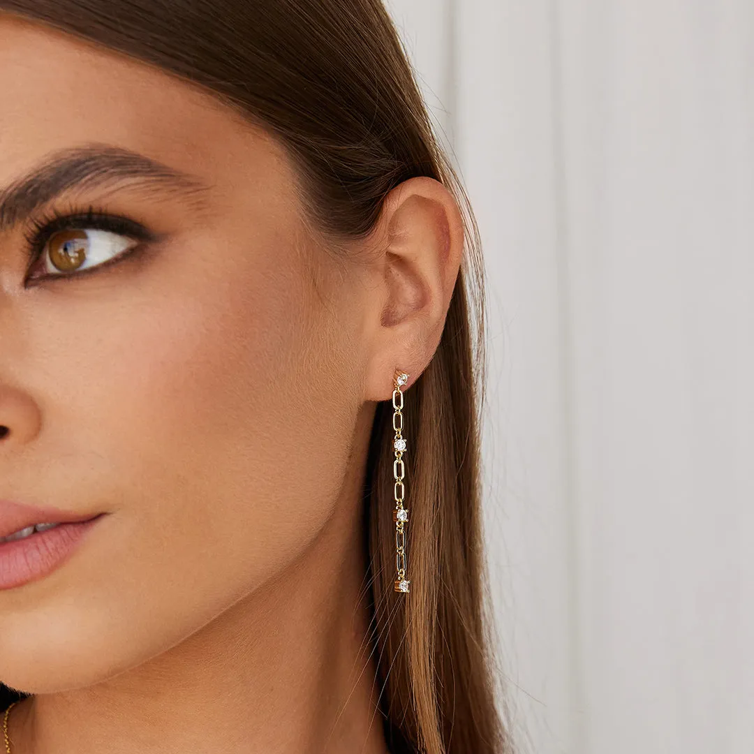 Jacinta Drop Earrings Gold