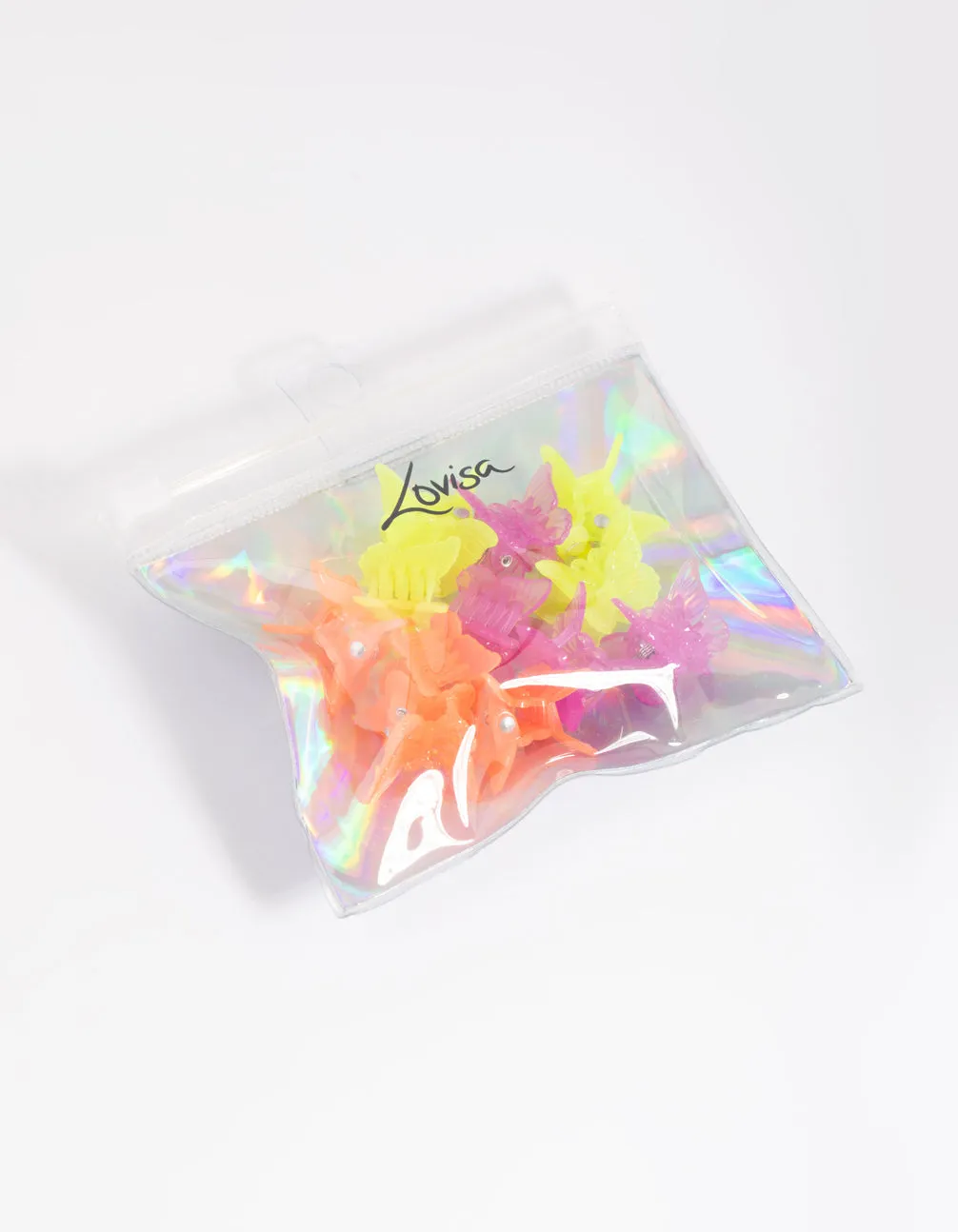 Kids Fluro Butterfly Claw Pouch