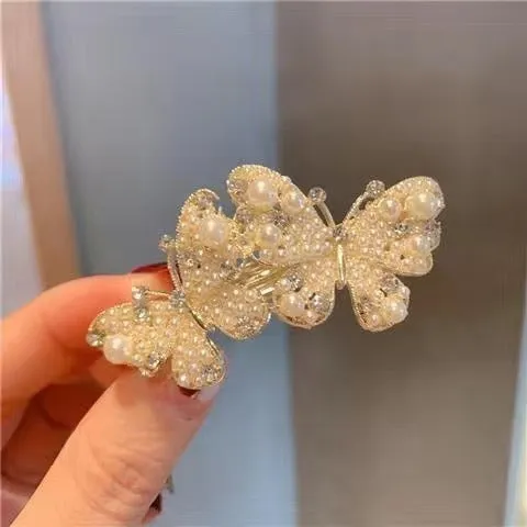 Korean Pearl Butterfly Hair Clips