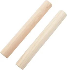 Kubb Tossing Dowels Rod, 2 Pack Rubber Wooden Pin Sticks 12 Inches Long 1.53 Inches Diameter- Replacement Dowels in Kubb Game Set for ApudArmis and Other Brands