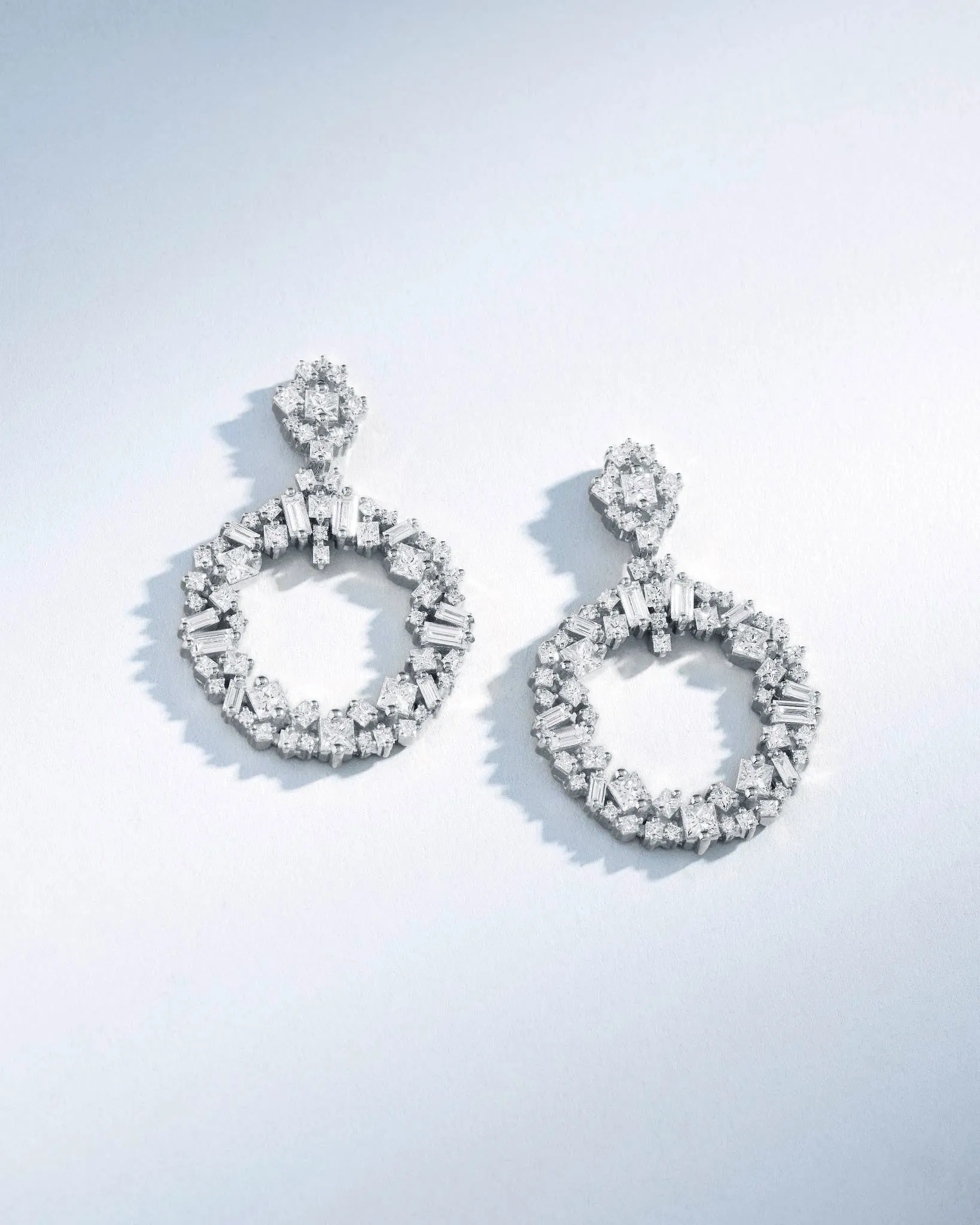 La Fantaisie Eclipse Diamond Drop Earrings