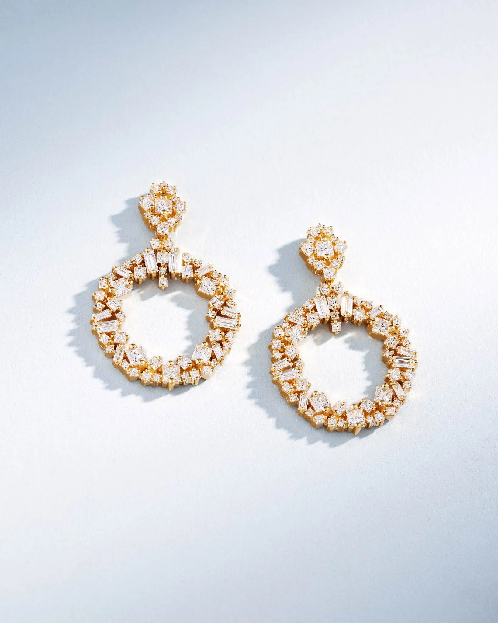 La Fantaisie Eclipse Diamond Drop Earrings