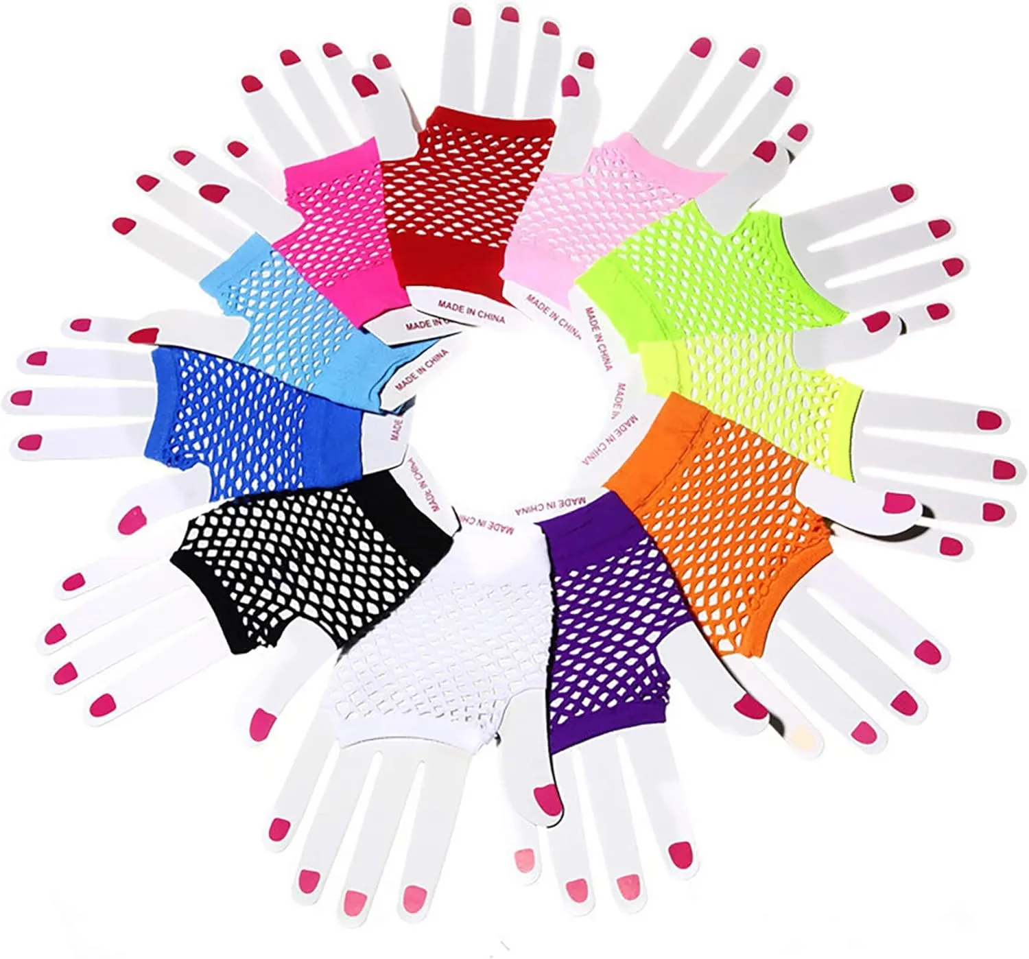 Lone Fishnet Gloves Fingerless For Women Fish Net Arm Sleeve Mesh Emo Goth Punk 80s Scene Accessories
