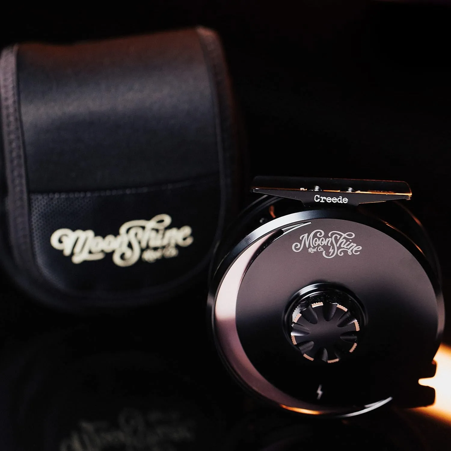 Moonshine Rod Co. The Creede Fly Fishing Reel. Fully Machined Large Arbor with Sealed Carbon Disk Drag