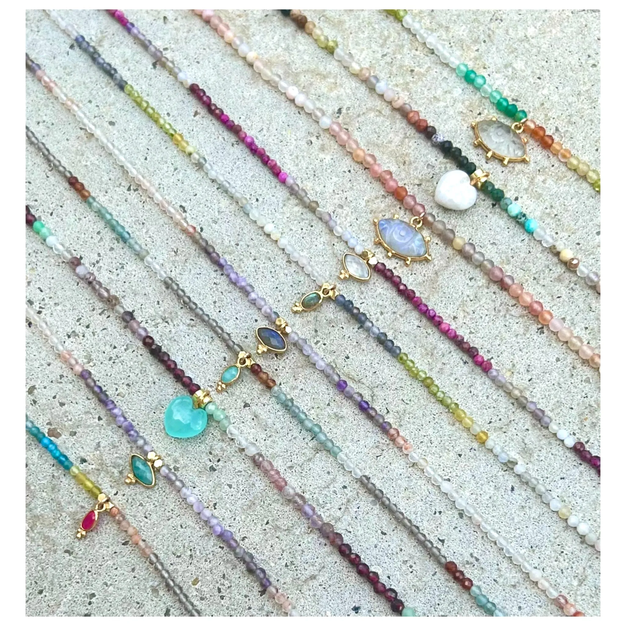 Moonstone Sunshine Eye Mix11 Necklace