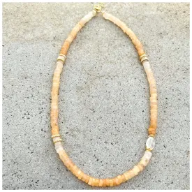Odisha Citrine & Moonstone Beaded Necklace
