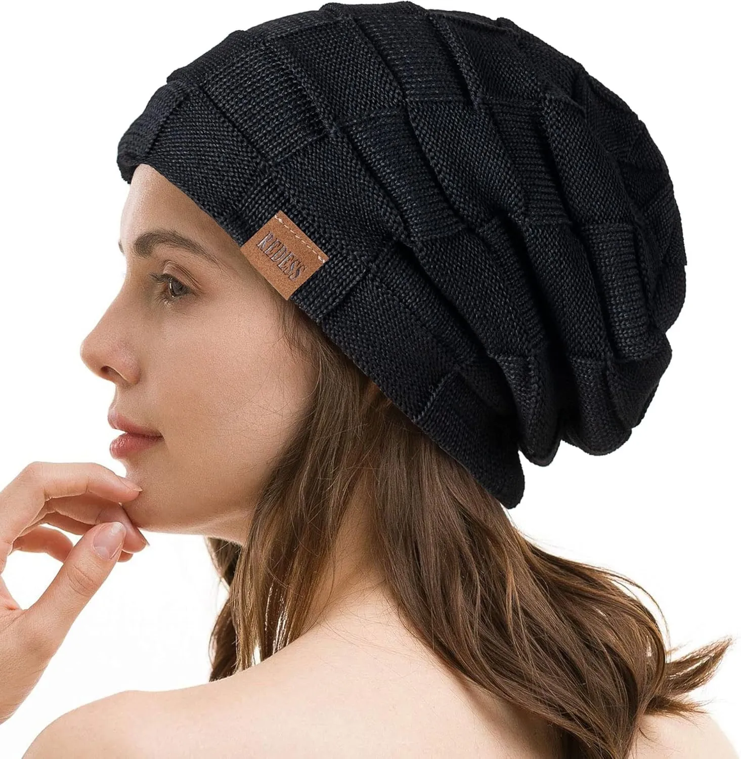 REDESS Beanie Hat for Men and Women Winter Warm Hats Knit Slouchy Thick Skull Cap