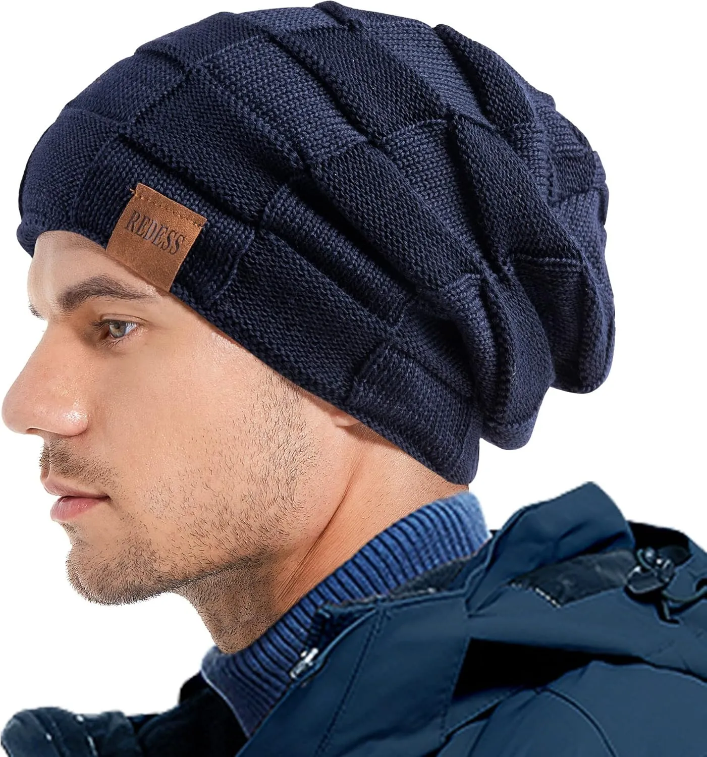REDESS Beanie Hat for Men and Women Winter Warm Hats Knit Slouchy Thick Skull Cap