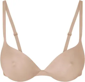 REORIA Women's Trendy Plunge Nipple Padded Comfortable Smoothing Supportive Underwire Push Up Bras