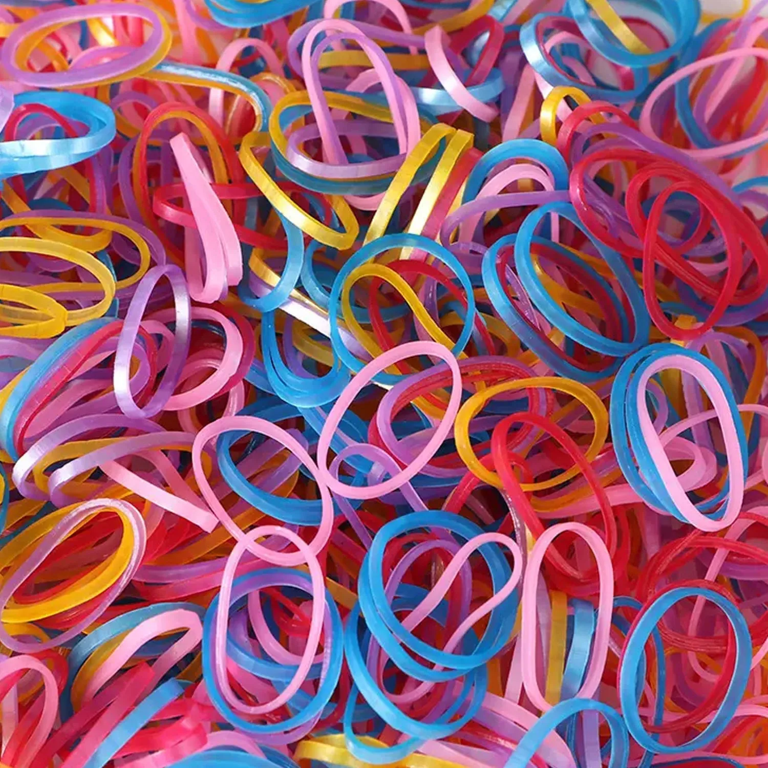 Rubber Band For Office/Home and Kitchen Accessories Item Products, Elastic Rubber Bands, Flexible Reusable Nylon Elastic Unbreakable, For Stationery, School  Multicolor (1 Inch, 50 GM)