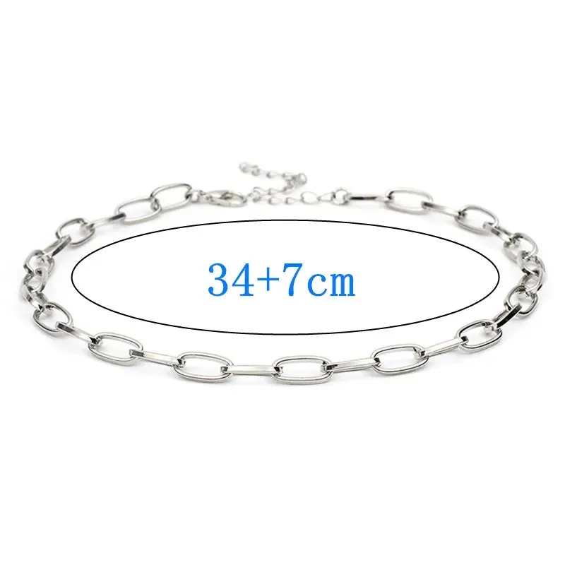 Sexy Clavicle Punk Gold Big Chains Gothic Jewelry Pendant Choker Valentine's Necklake